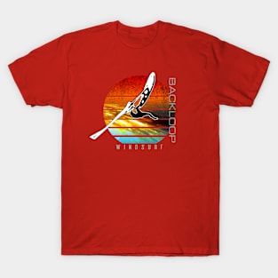 Windsurfing Jump at Sunset over Waves T-Shirt